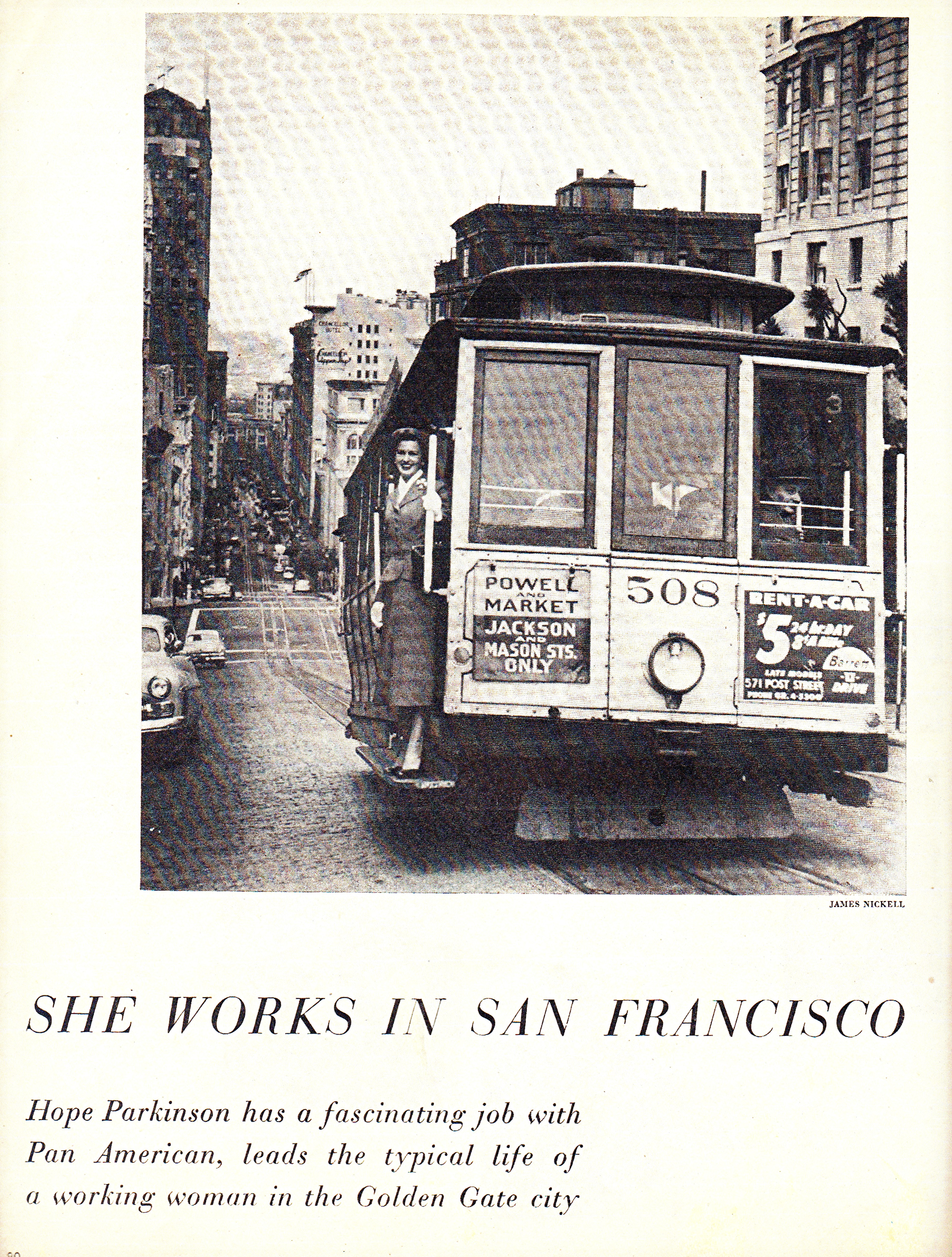 Photograph from "She Works In San Francisco" an article from "Charm - The Magazine for Women Who Work" provided by Thomas Kewin.